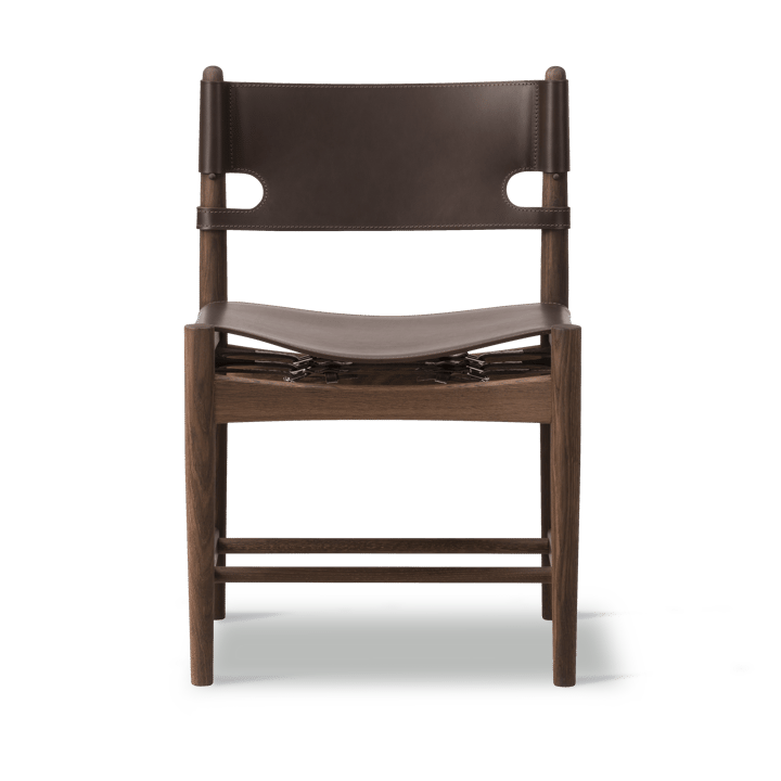The Spanish Dining Chair, Läder mörkbrun-rökt ek Fredericia Furniture