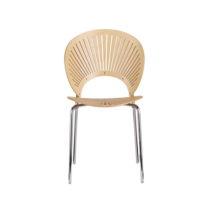 Trinidad 3398 stol - Klarlackad bok-ben krom - Fredericia Furniture