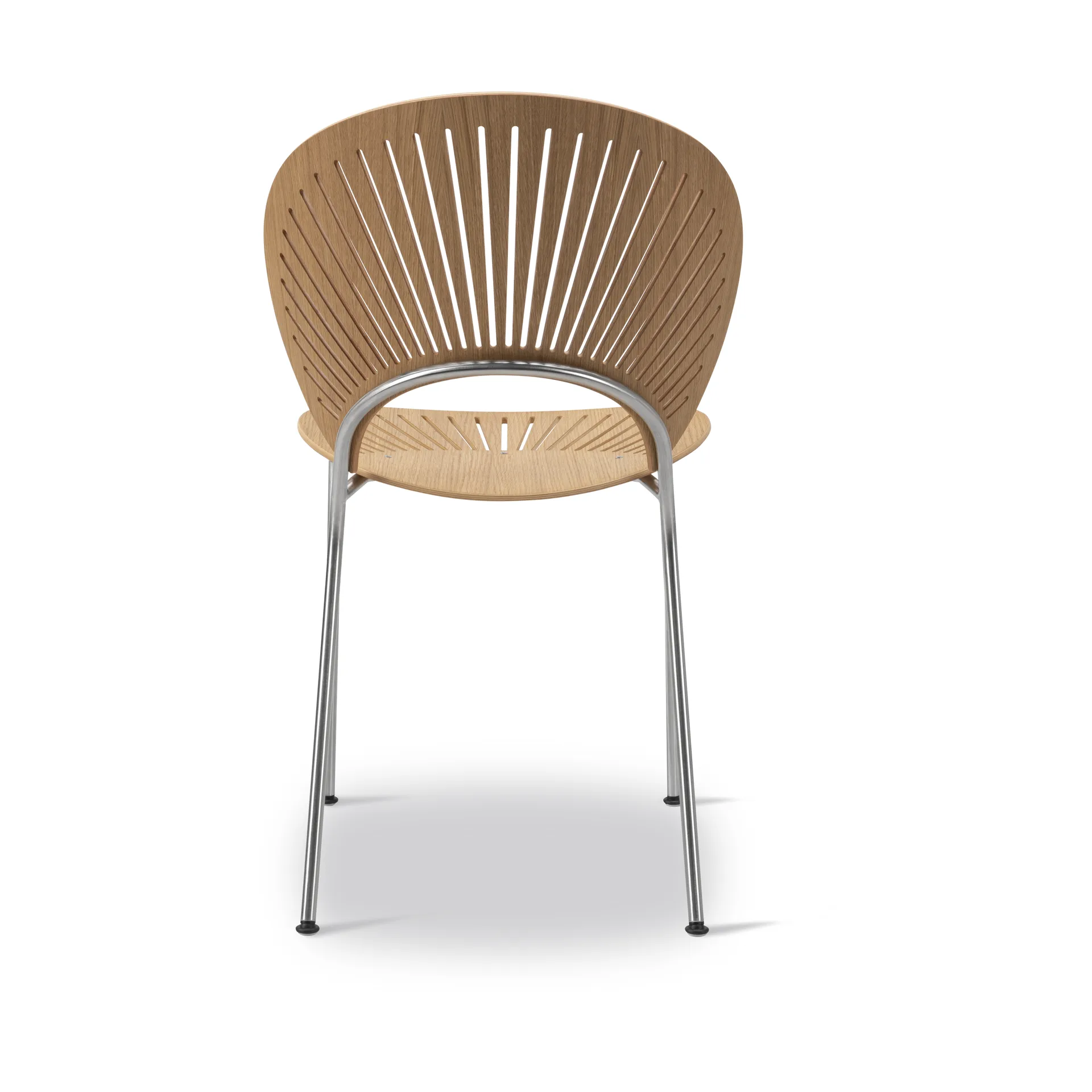 Trinidad 3398 stol, Oljad ek-rostfritt borstat stål Fredericia Furniture