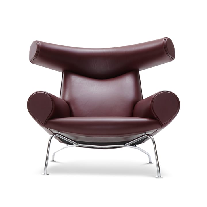 Wegner Ox fåtölj, Läder max 93-krom Fredericia Furniture