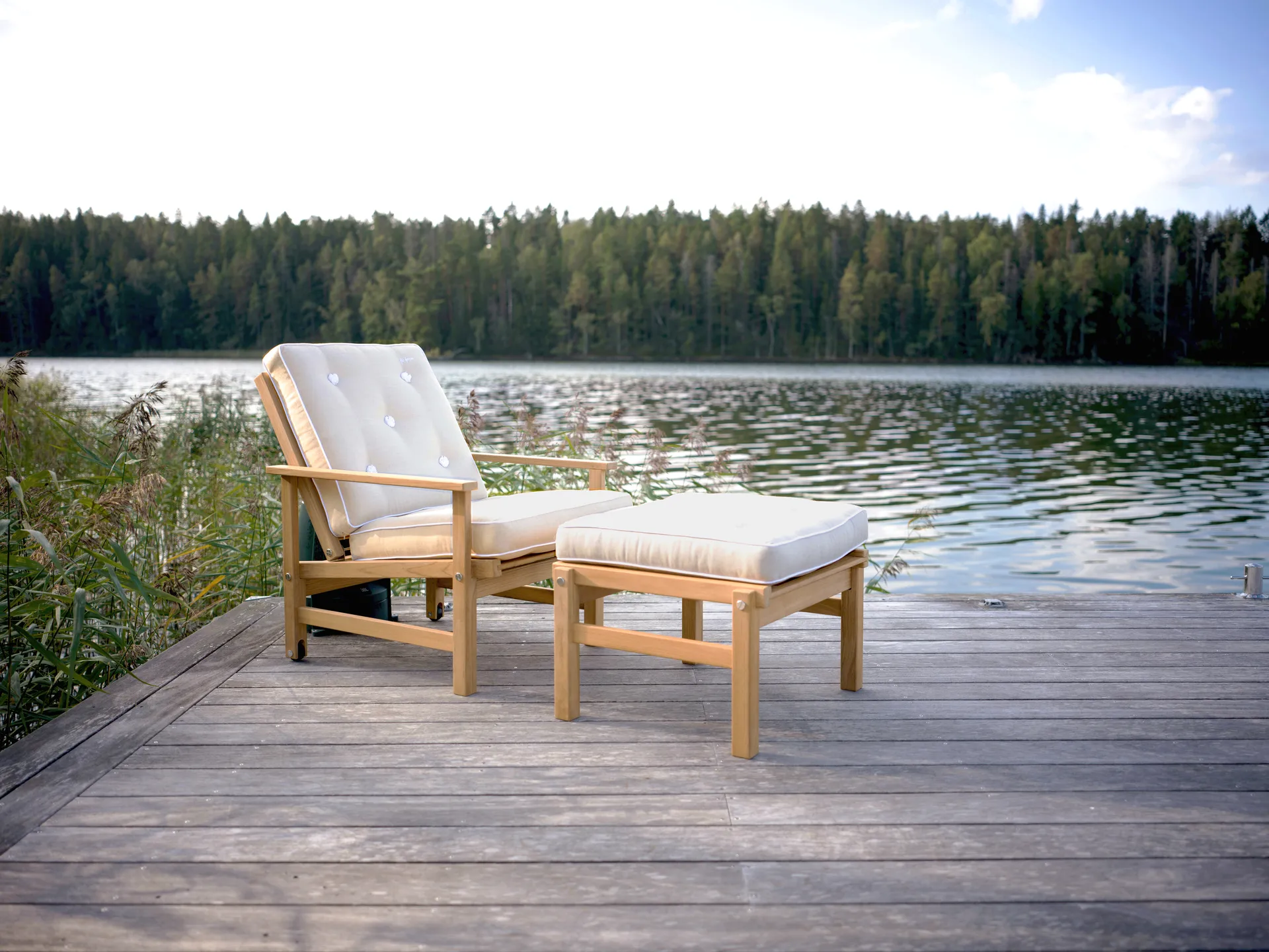 05 fåtölj, Teak Fri Form