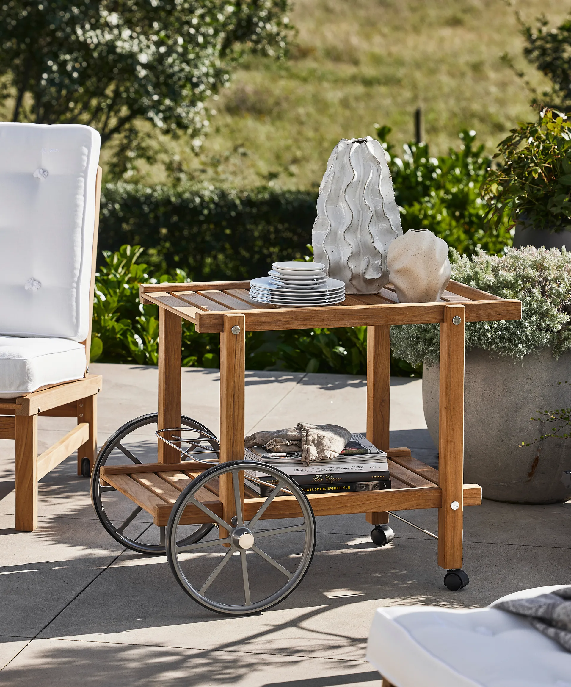 14 serveringsvagn, Teak Fri Form