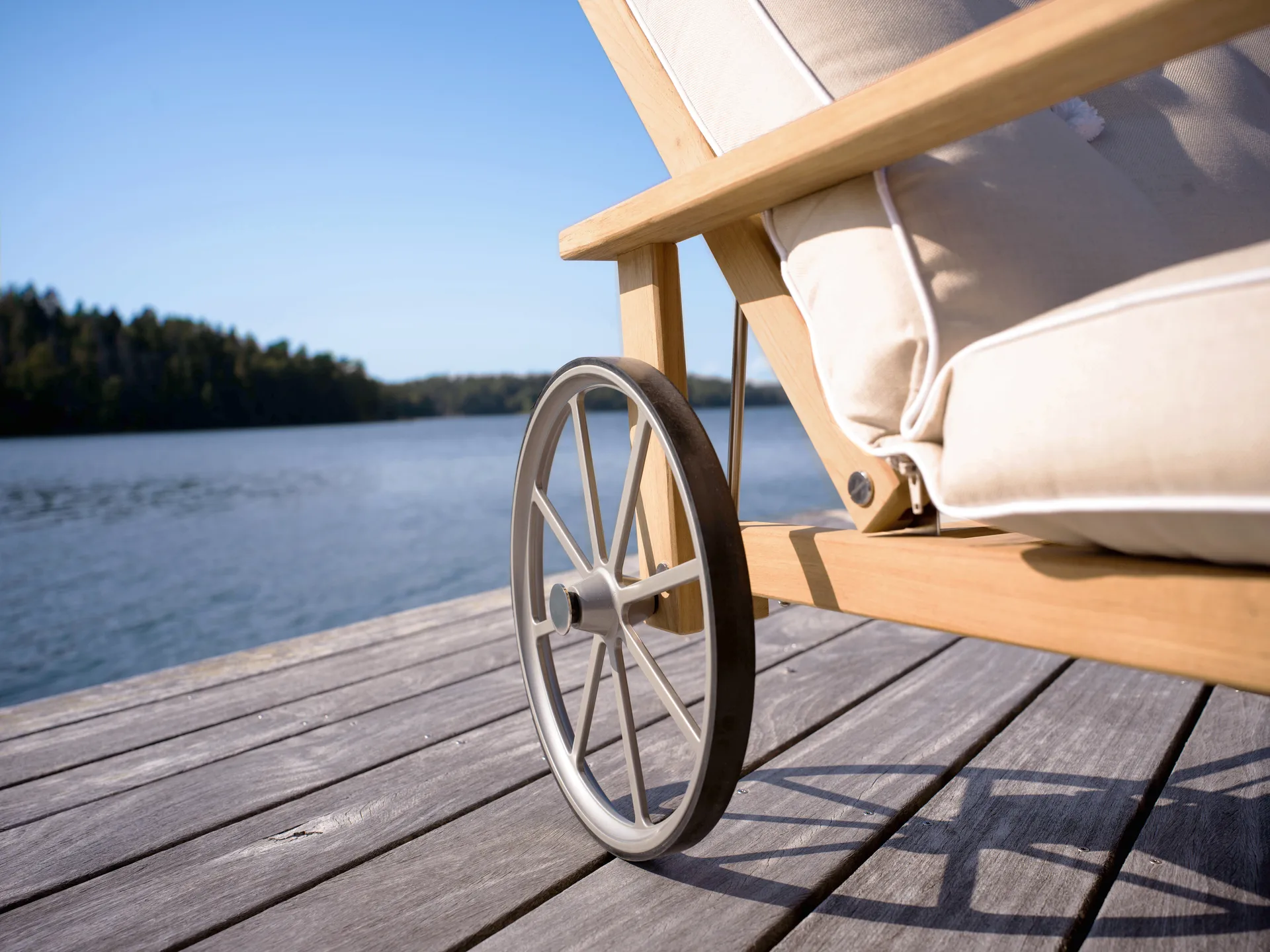 31 liggvagn, Teak, 78x171 cm Fri Form