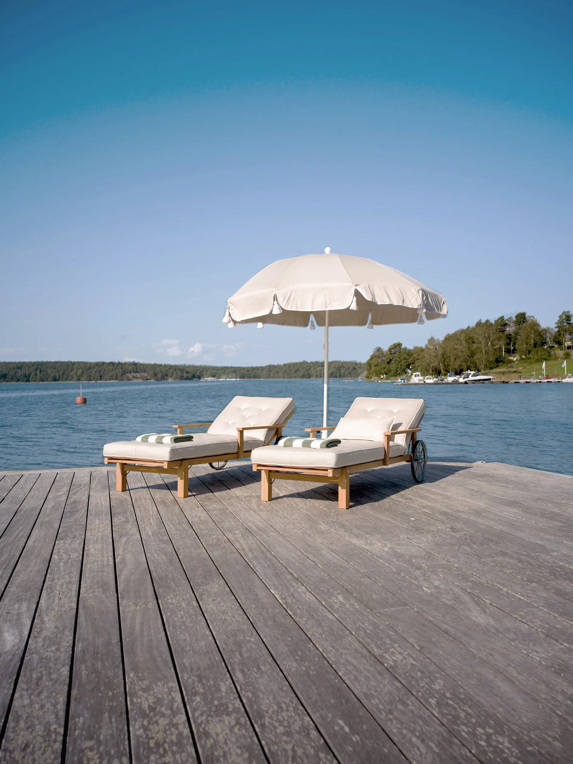 31 liggvagn, Teak, 78x171 cm Fri Form