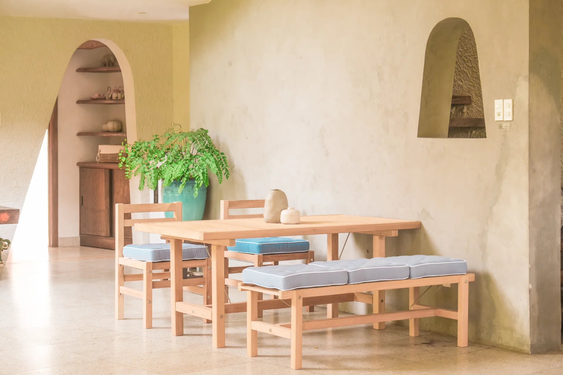 45 bänk, Redwood, 135 cm Fri Form