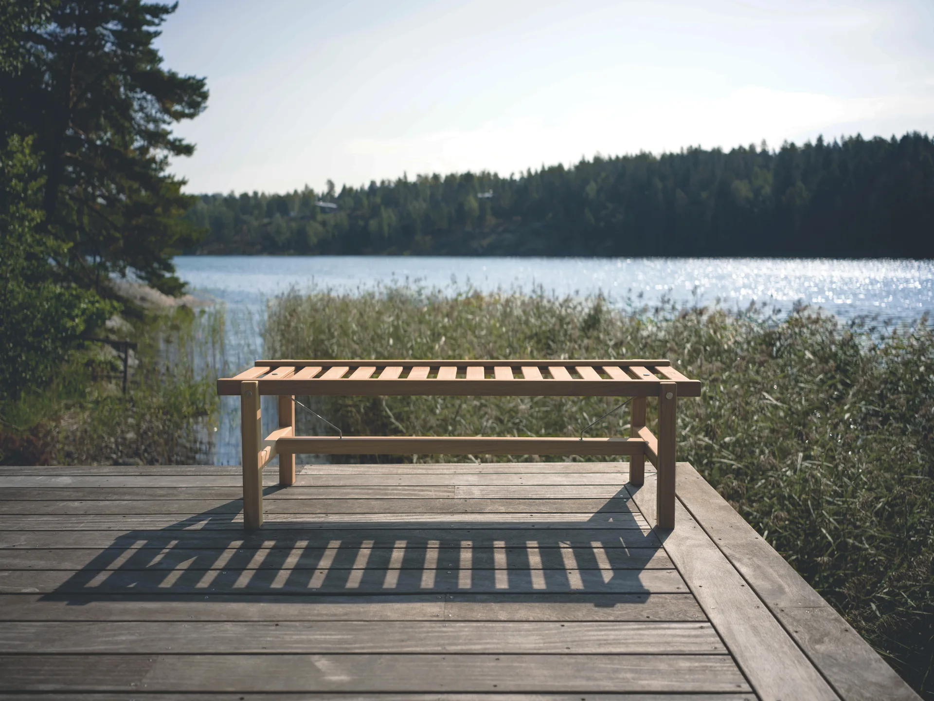 45 bänk, Teak, 135 cm Fri Form