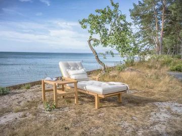 49 rullbord - Teak, 48x45 cm - Fri Form