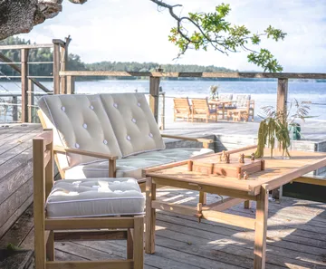 63 bord - Teak, 150x73x51 cm - Fri Form