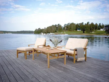 63 bord - Teak, 150x73x51 cm - Fri Form