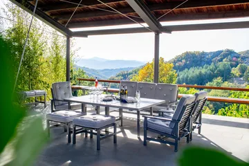 65 bord - Grey, 124x122x72 cm - Fri Form