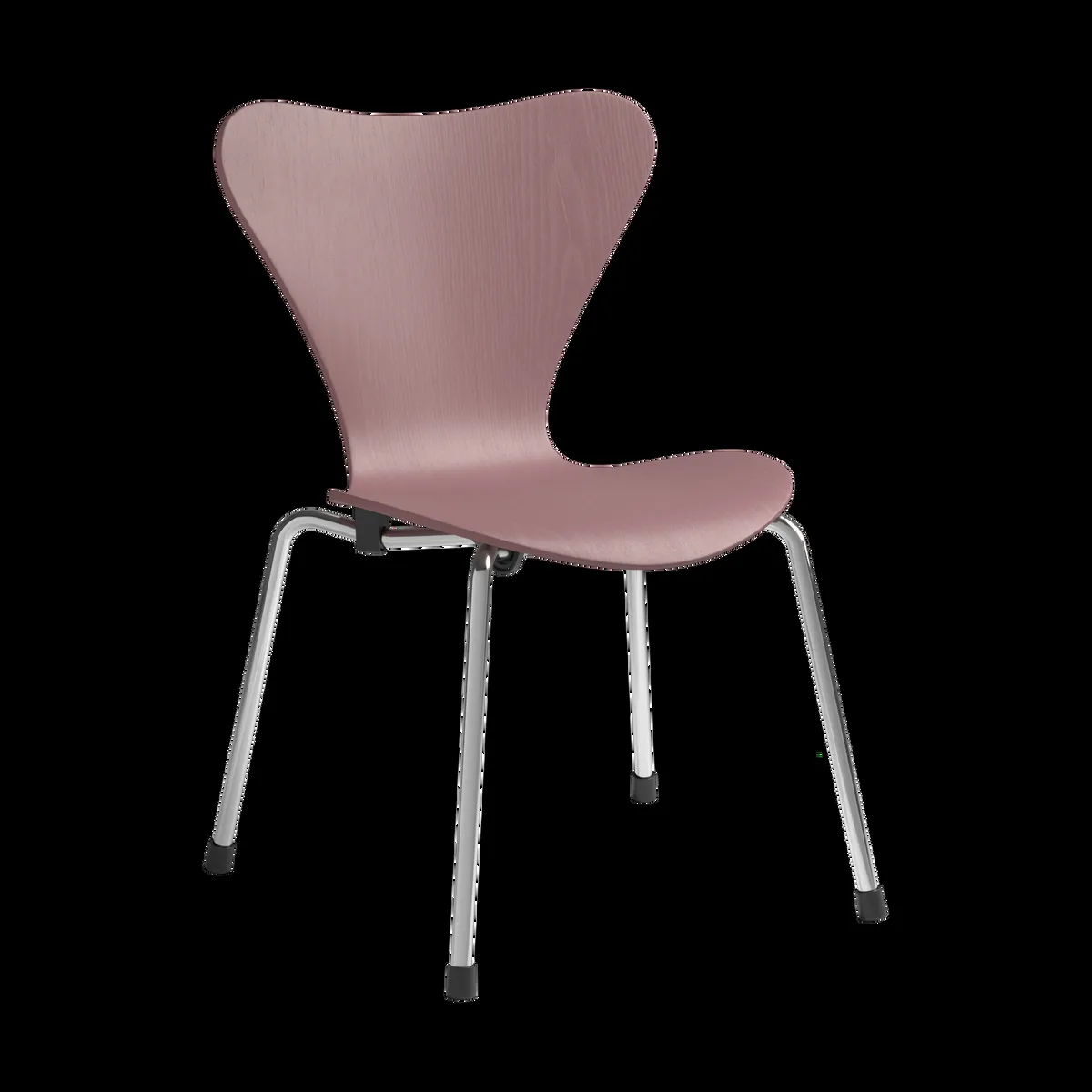Fritz Hansen 3177 Sjuan barnstol Wild rose färgad ask-krom