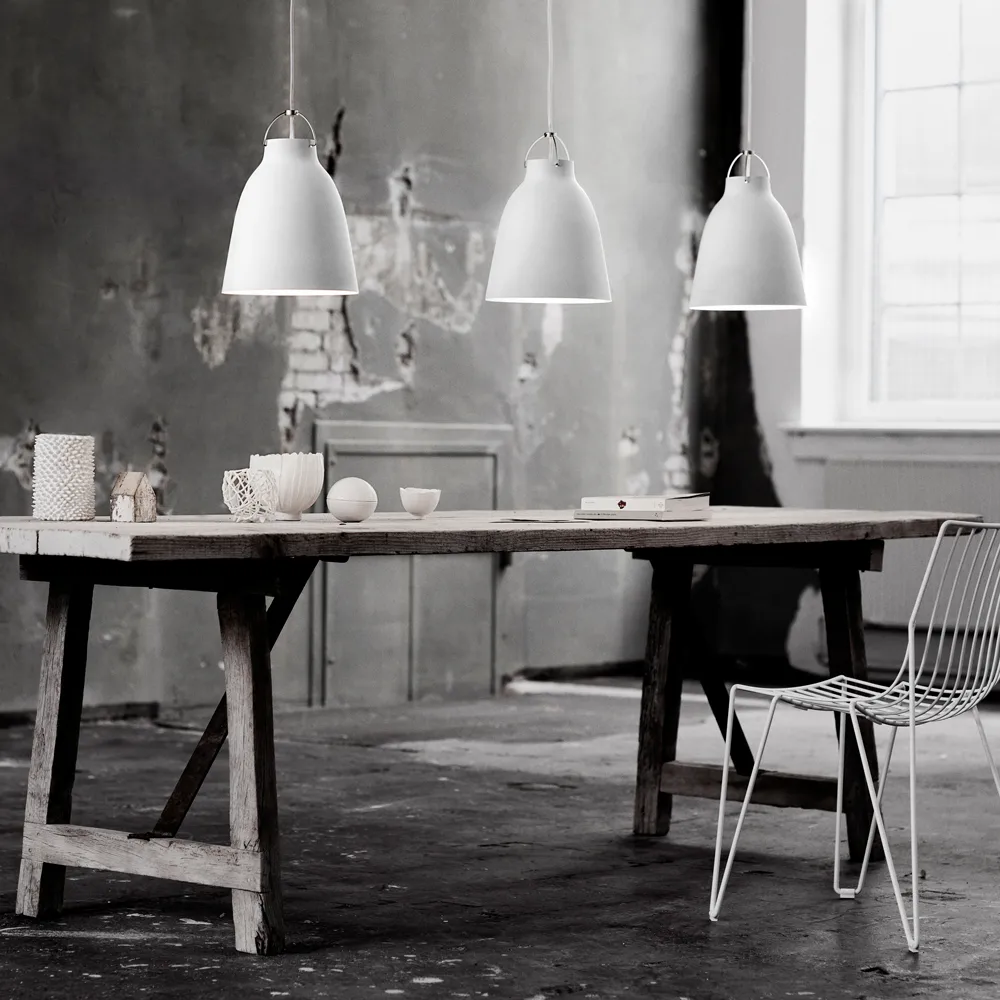 Caravaggio 2 pendel, Svart-svart textilsladd Fritz Hansen