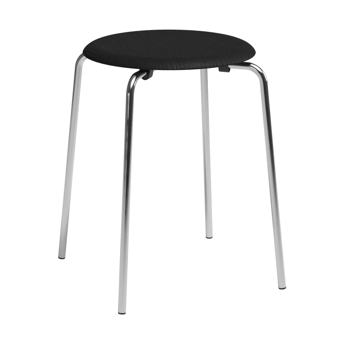 Fritz Hansen Dot pall Svart ask-krom | Skandinavisk Design | Pallar | Svart