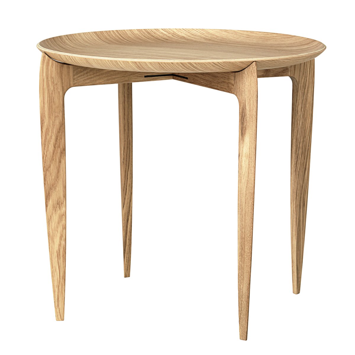Fritz Hansen Foldable Tray Table 45 cm Ek | Skandinavisk Design | Avlastningsbord & Sidobord | Brun