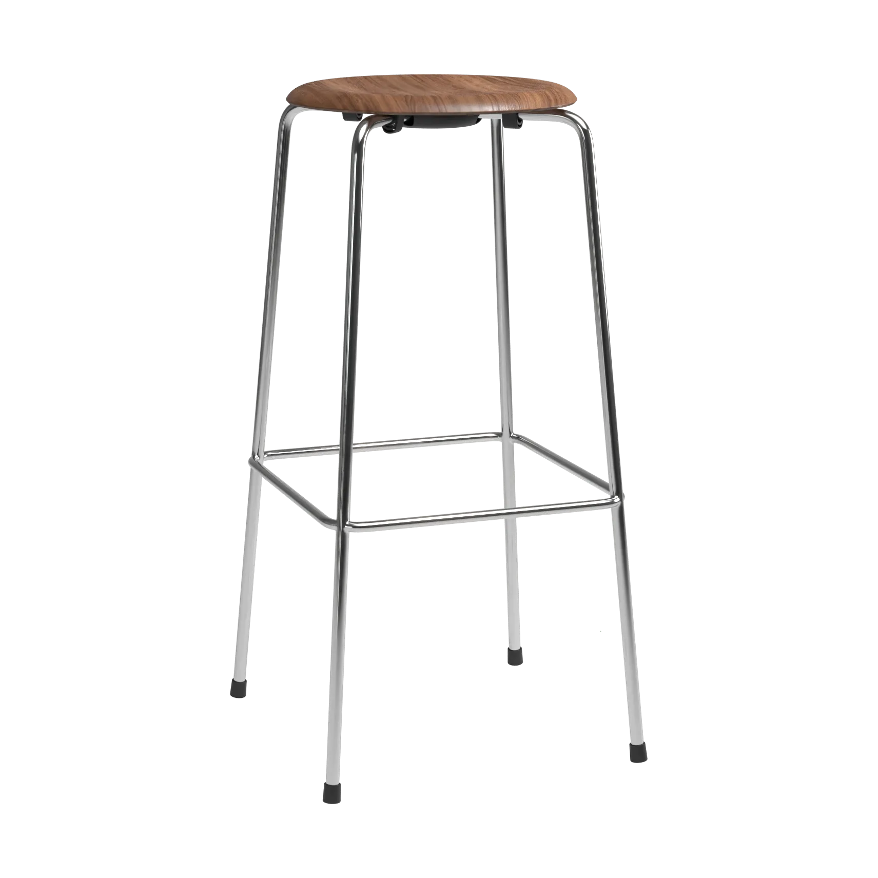 High Dot barpall, Valnöt-krom Fritz Hansen