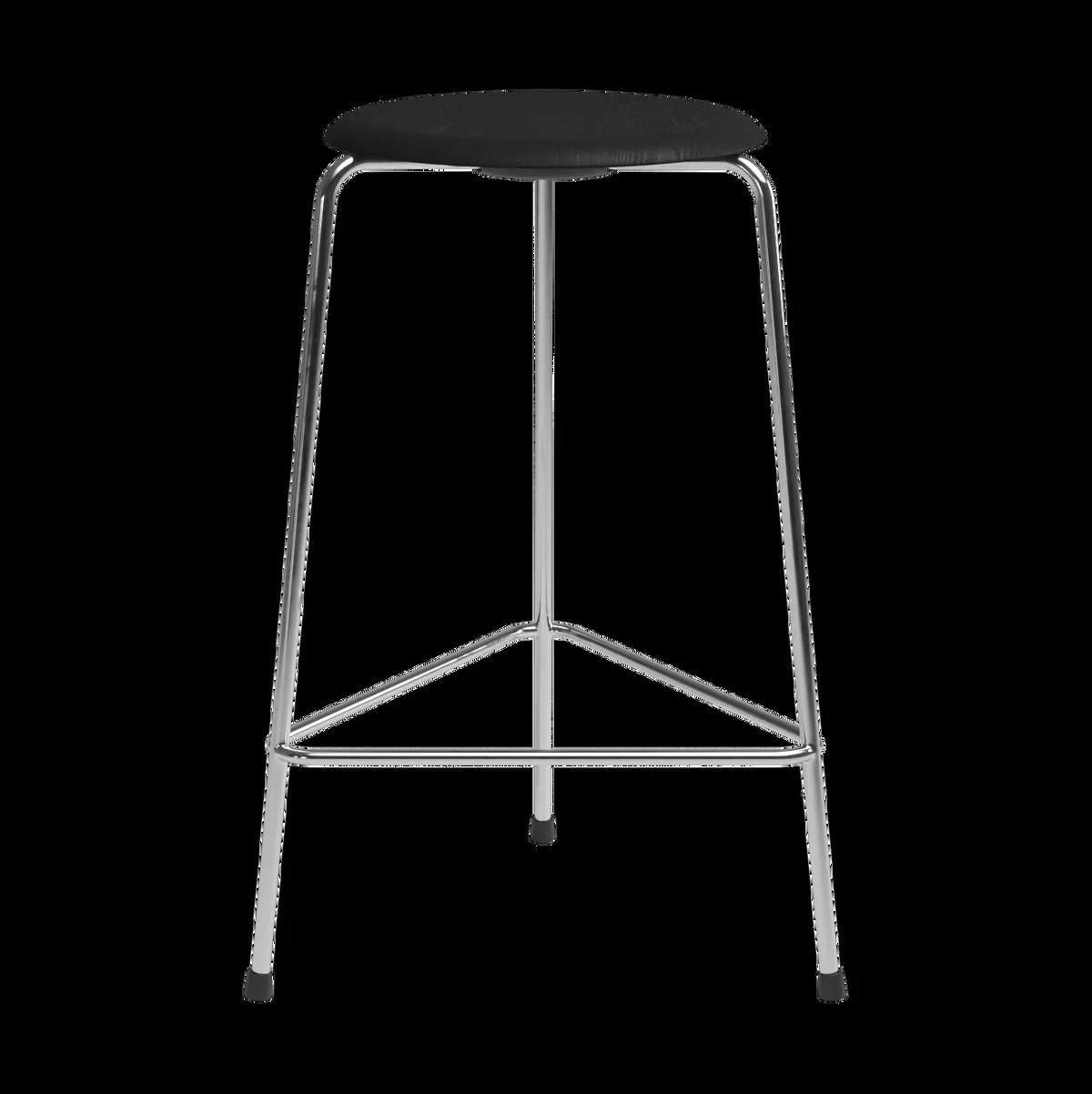 Fritz Hansen High Dot counter stool 3 ben Svart ask-krom