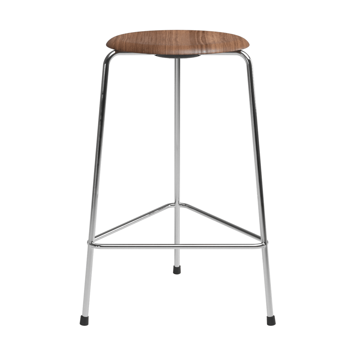 Fritz Hansen High Dot counter stool 3 ben Valnöt-krom