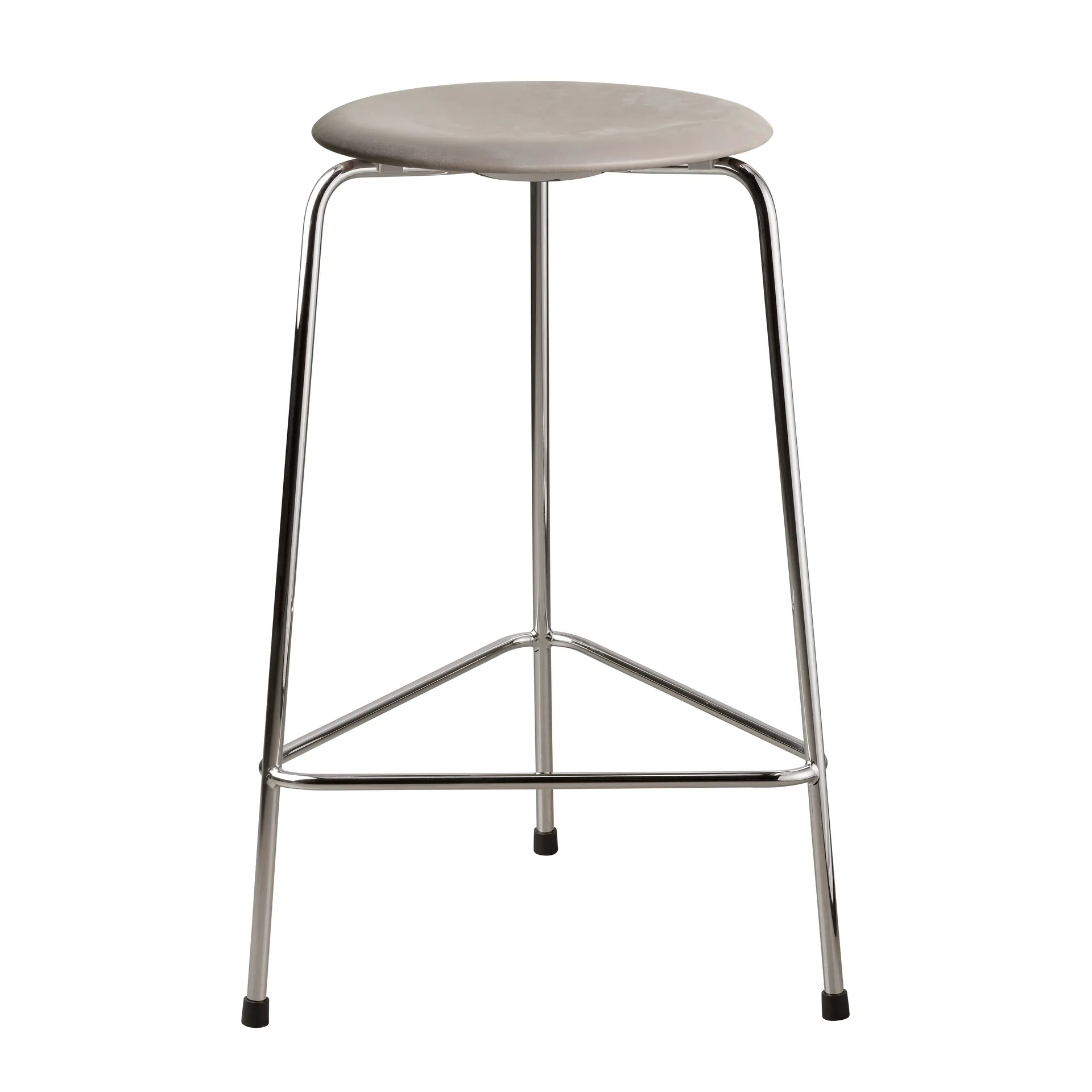 High Dot pall läder, Lava grey-chrome Fritz Hansen