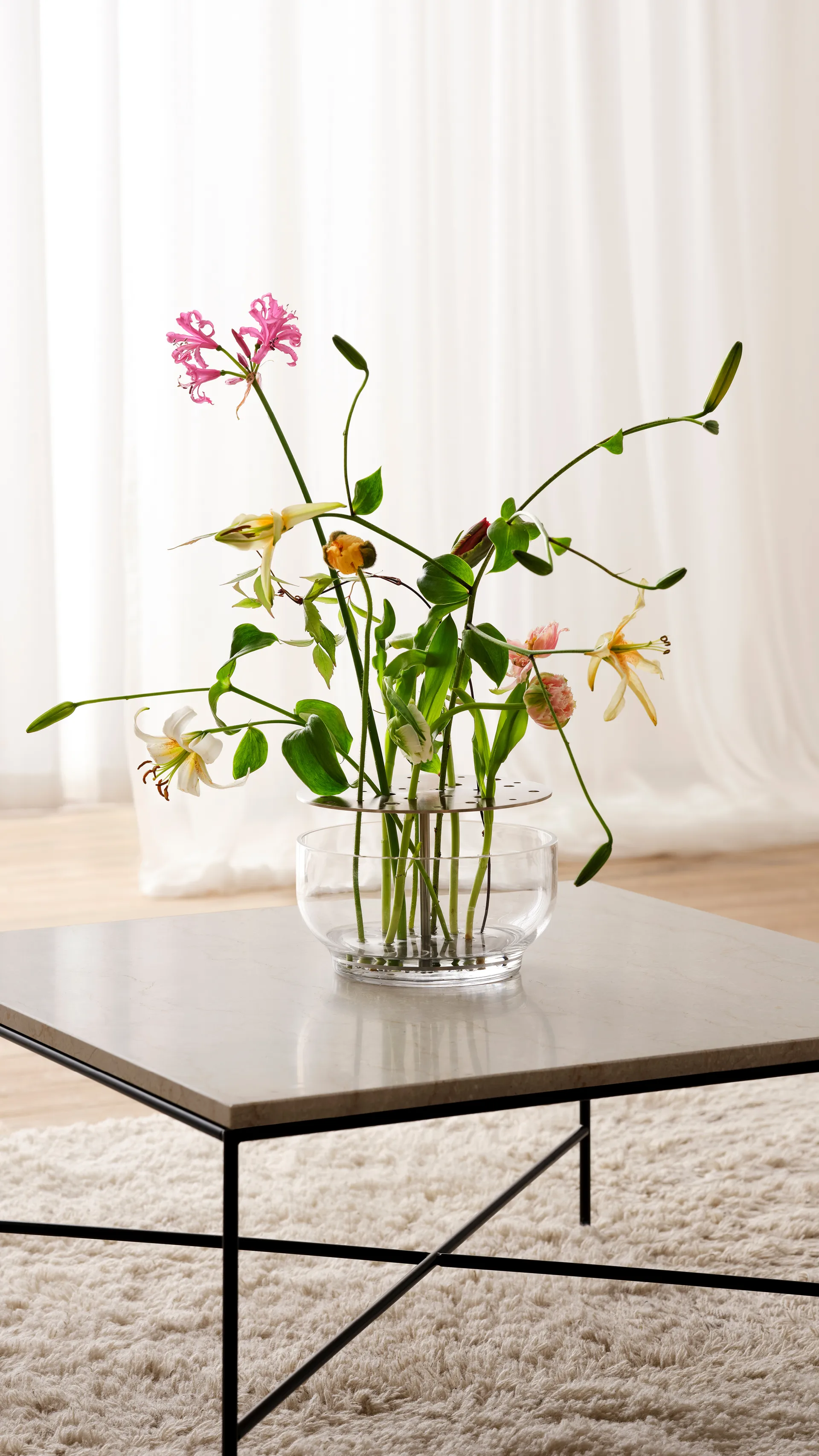 Ikebana vas rostfritt stål, Stor Fritz Hansen