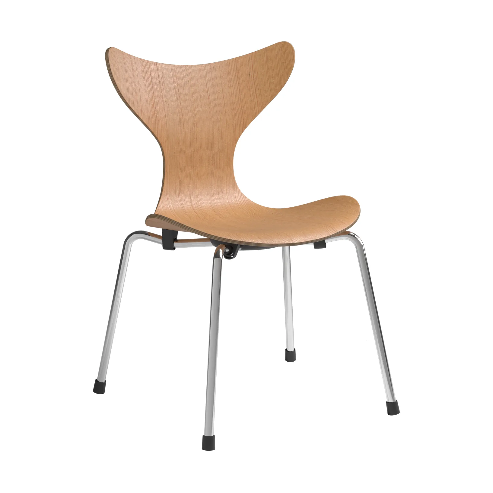 Liljan barnstol, Oregon pine-krom Fritz Hansen