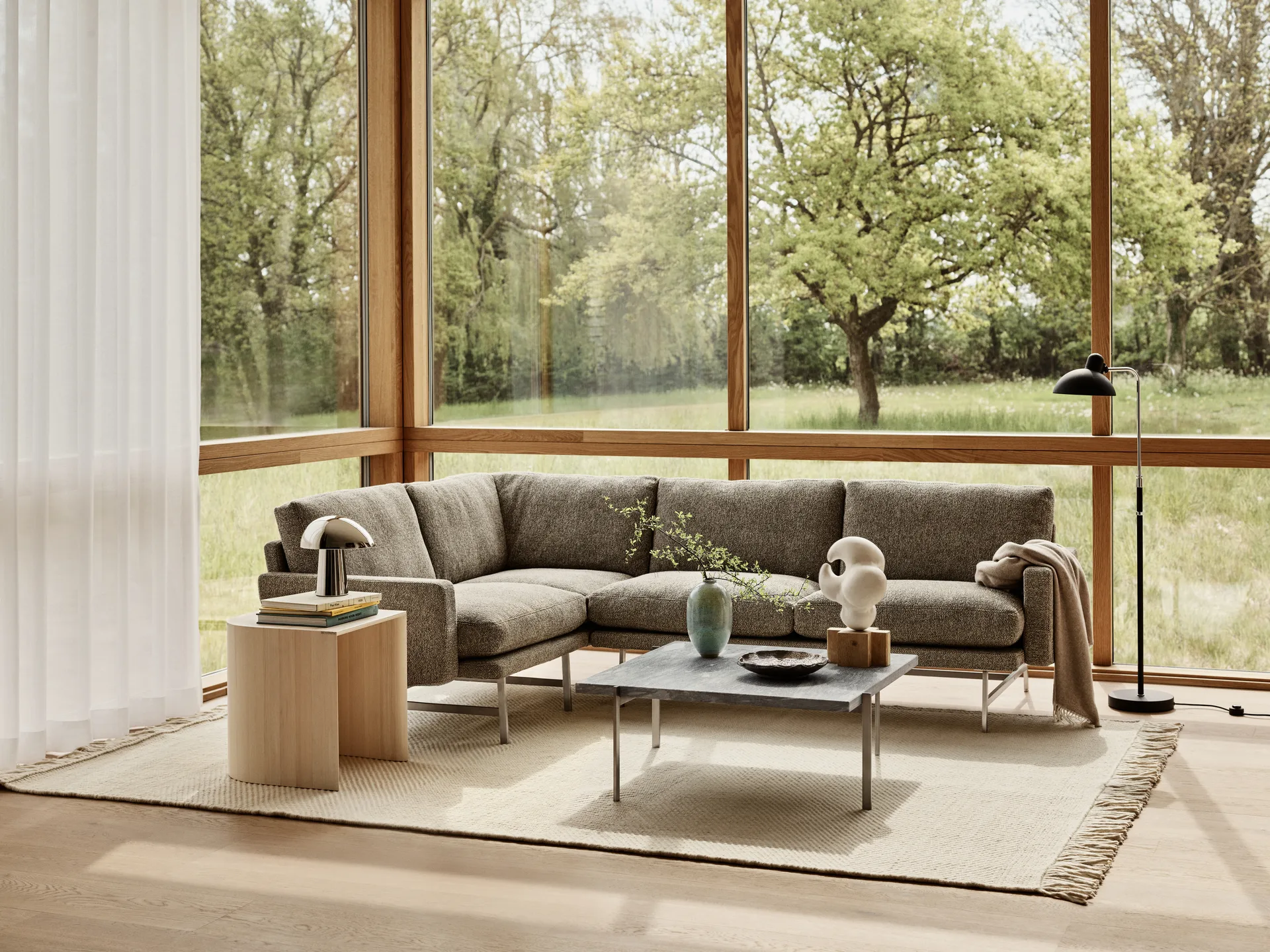 Night Owl bordslampa steel, Polished steel Fritz Hansen