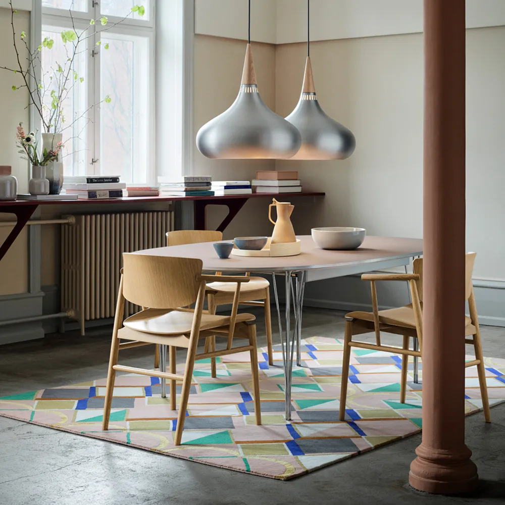 Orient P3 pendel, Klarlackerad aluminium Fritz Hansen