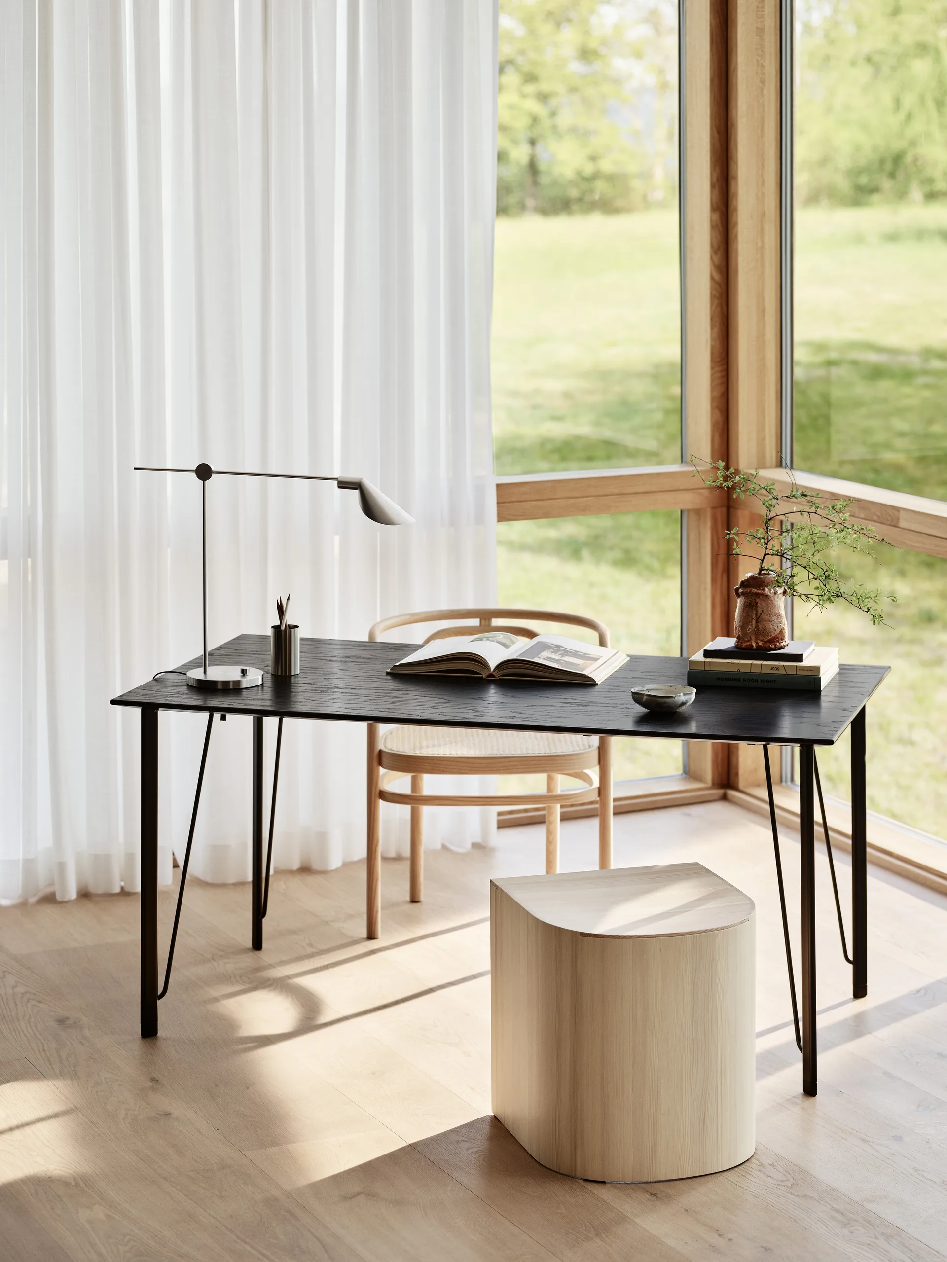 Taburet pall/sidobord, Oljad furu Fritz Hansen