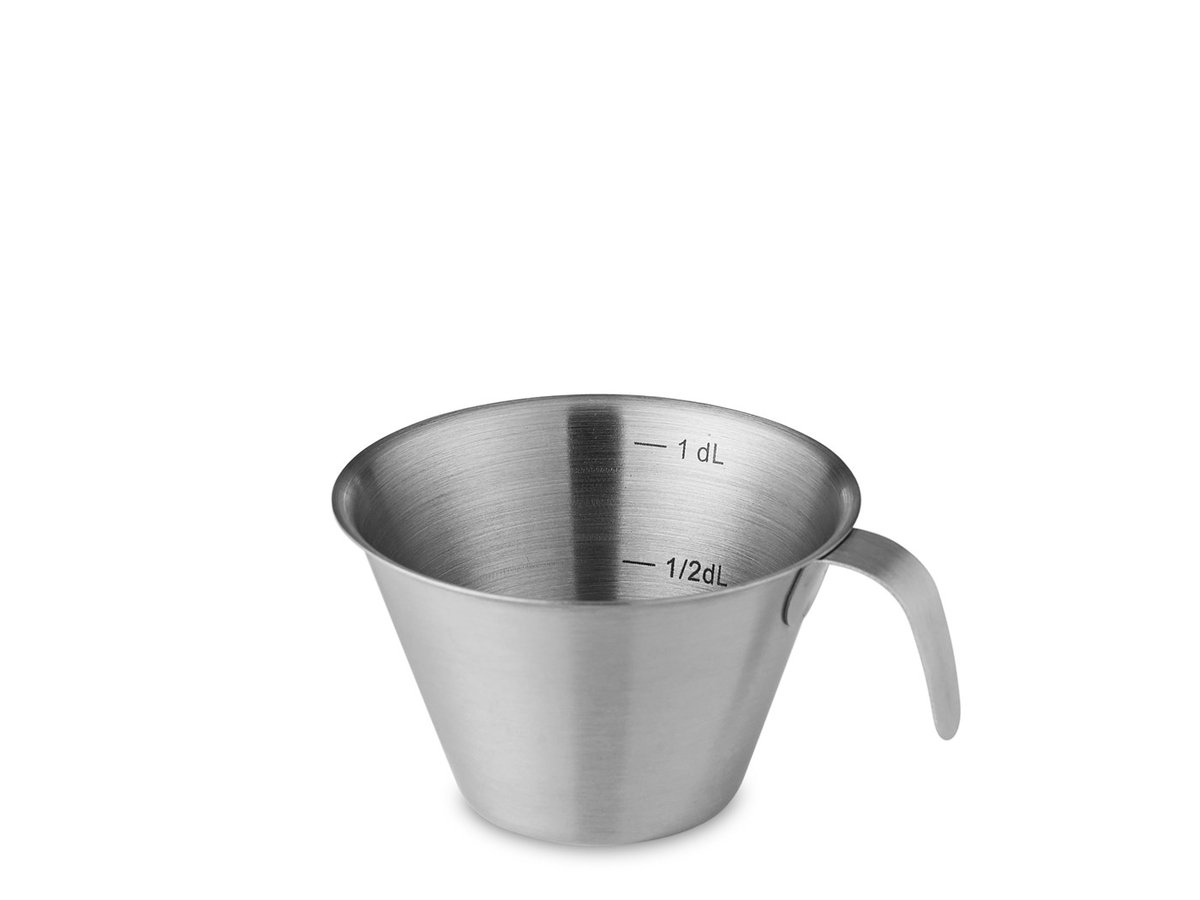 Funktion decilitermått 1 dl Stål | Skandinavisk Design | Måttsatser | Silverfärgad