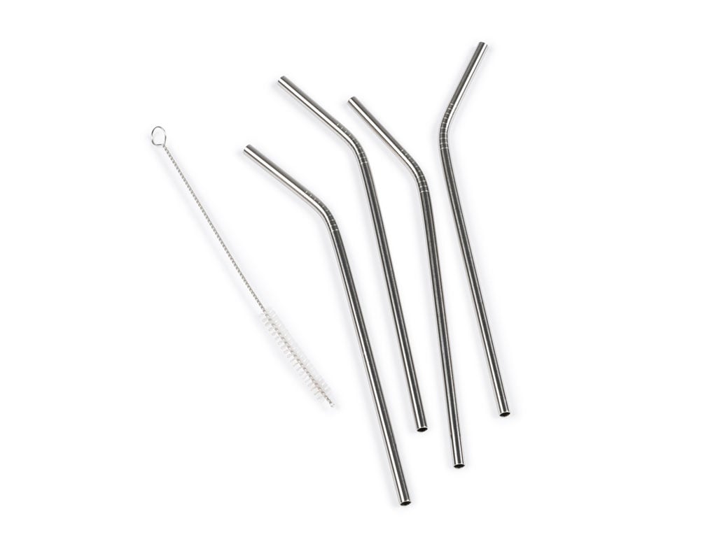 Funktion sugrör 4-pack Stål | Skandinavisk Design | Vin- & bartillbehör | Silverfärgad