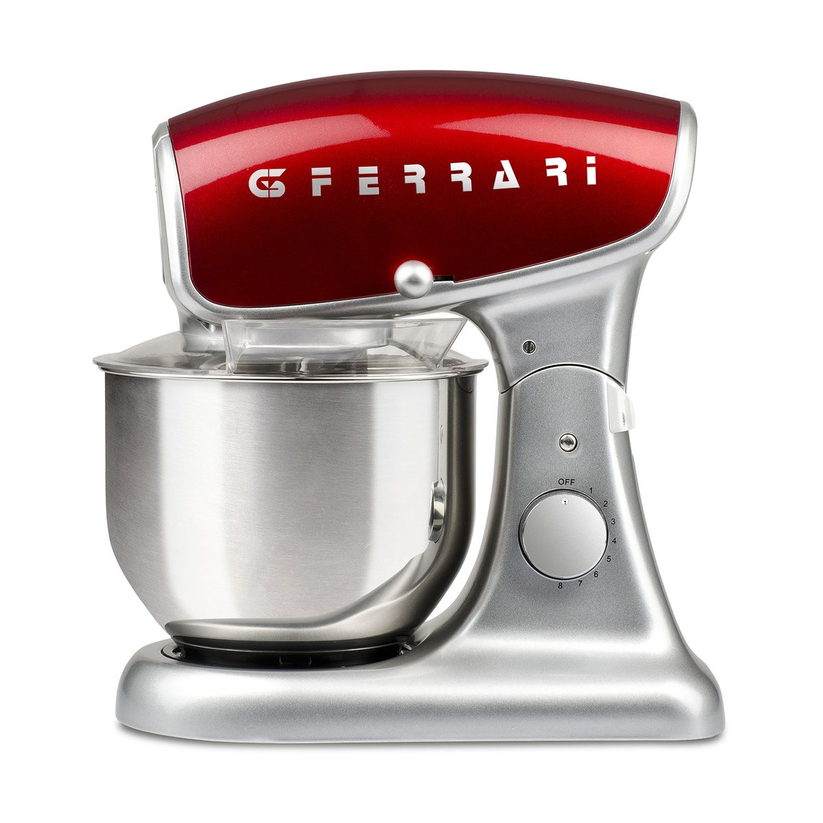 G3 Ferrari Pastaio deluxe köksassistent Silver-röd | Skandinavisk Design | Köksmaskiner & Köksassistenter | Silverfärgad