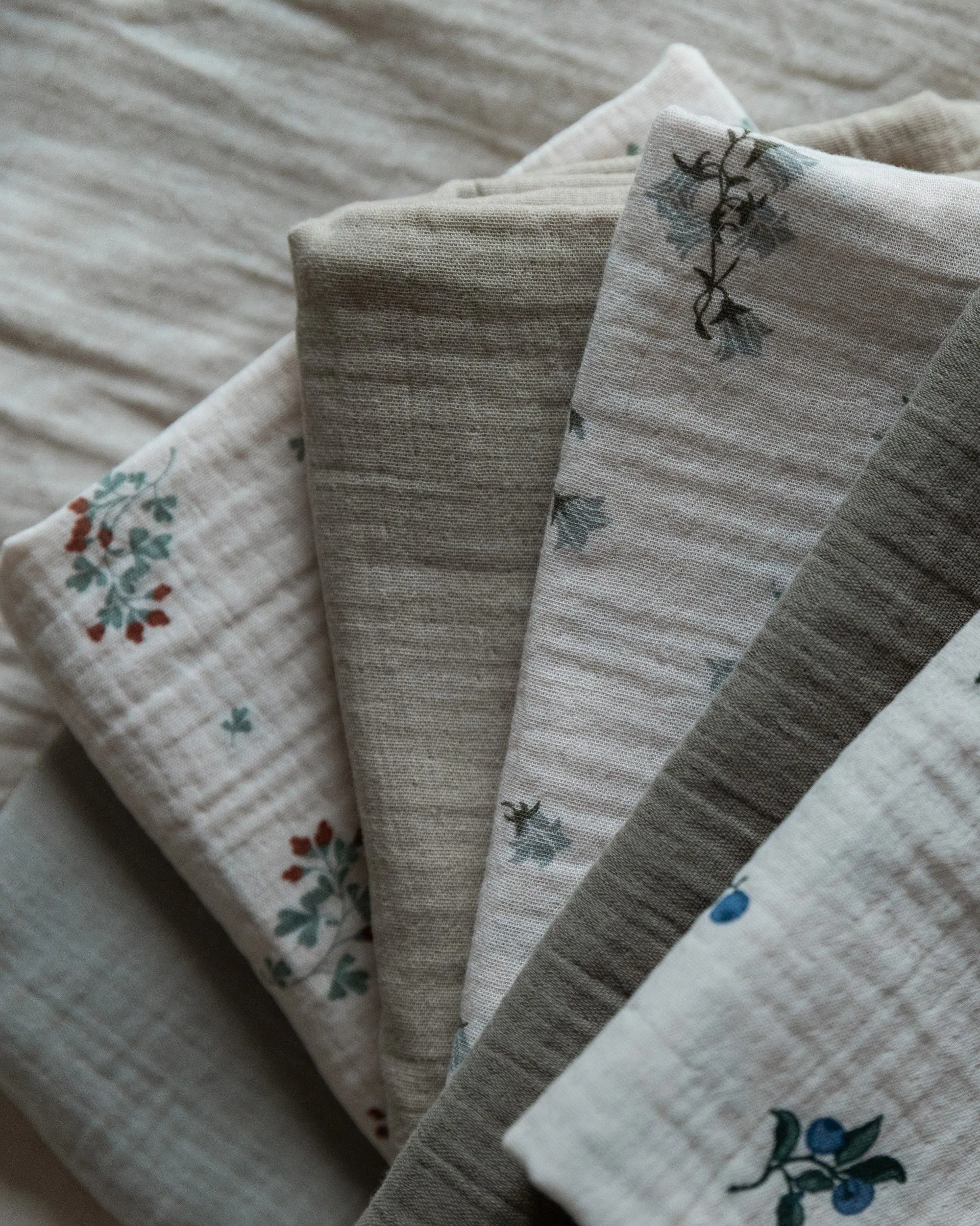 Bluebell Muslin filt liten 2 delar, 60x60 cm Garbo&Friends