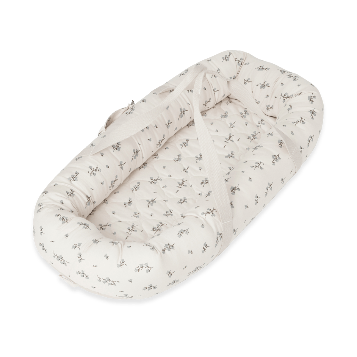 Garbo&Friends Bluebell satin quiltad babynest 43x87x16 cm