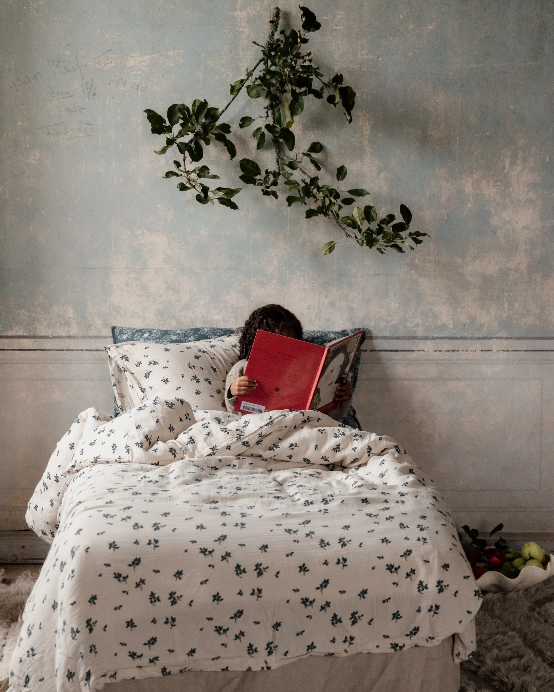 Blueberry Muslin bäddset, 140x200 cm/50x75 cm Garbo&Friends