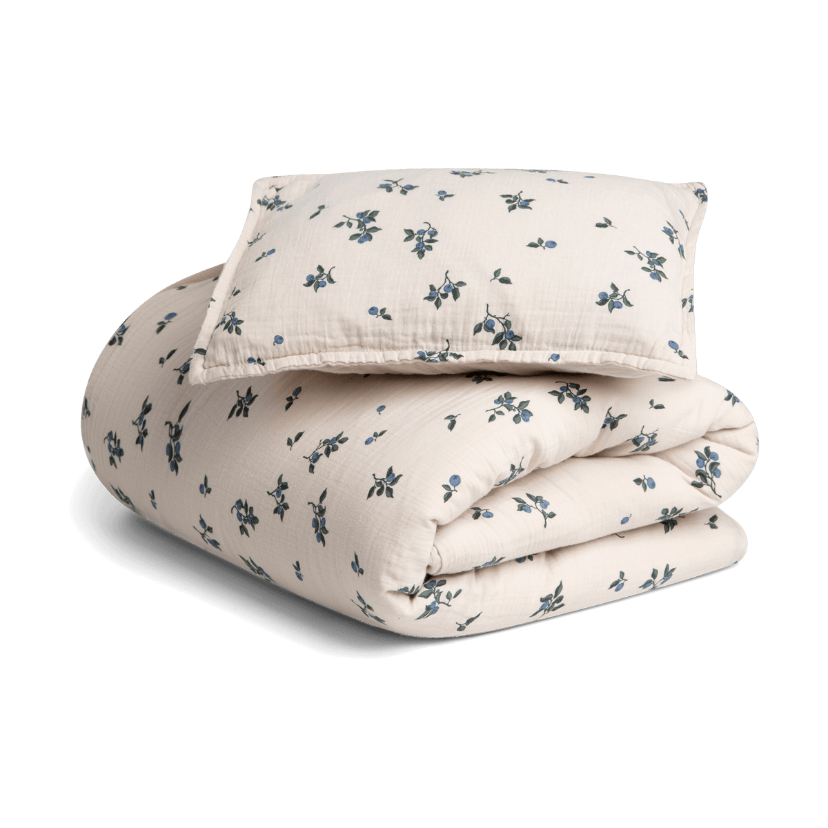 Garbo&Friends Blueberry Muslin bäddset baby 70x80 cm/28x35 cm