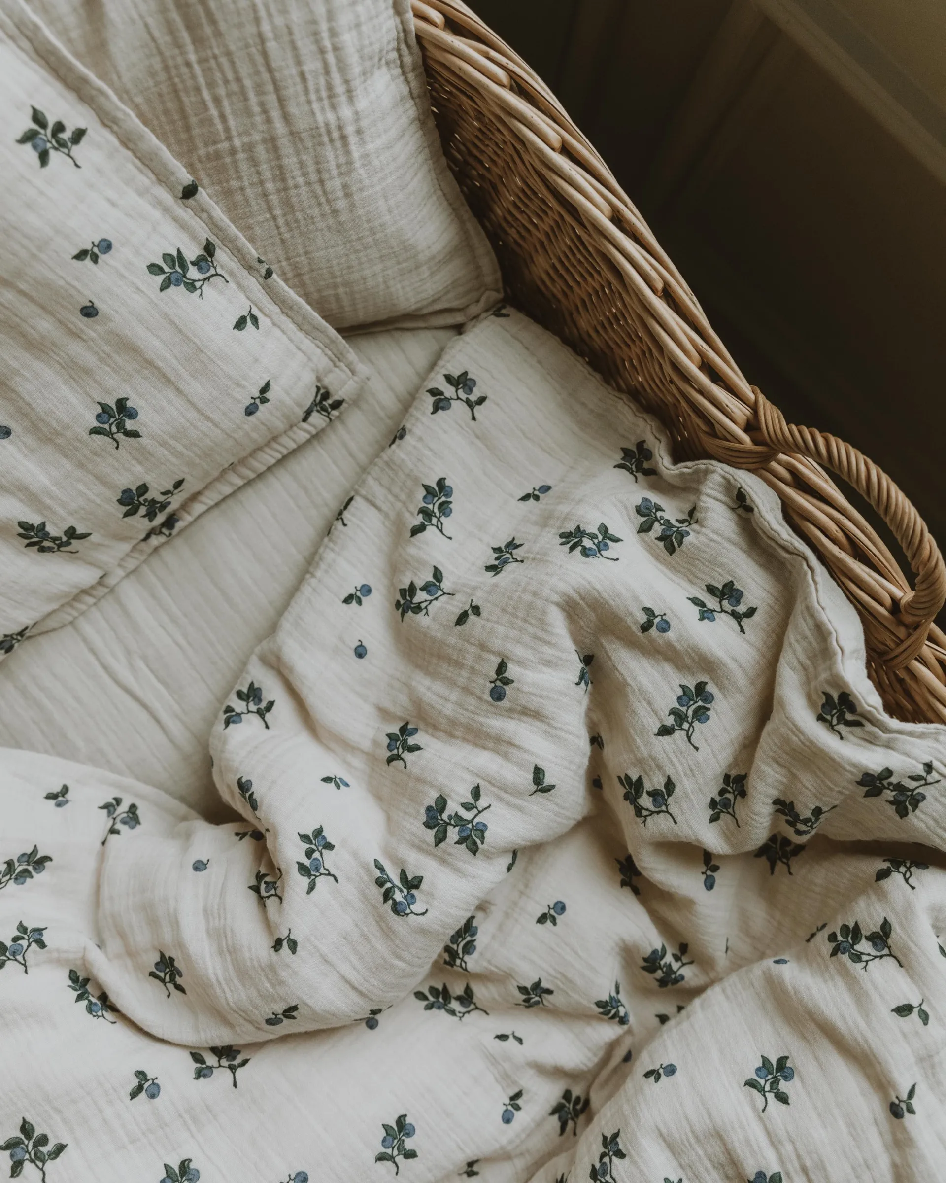 Blueberry Muslin bäddset baby, 70x80 cm/28x35 cm Garbo&Friends