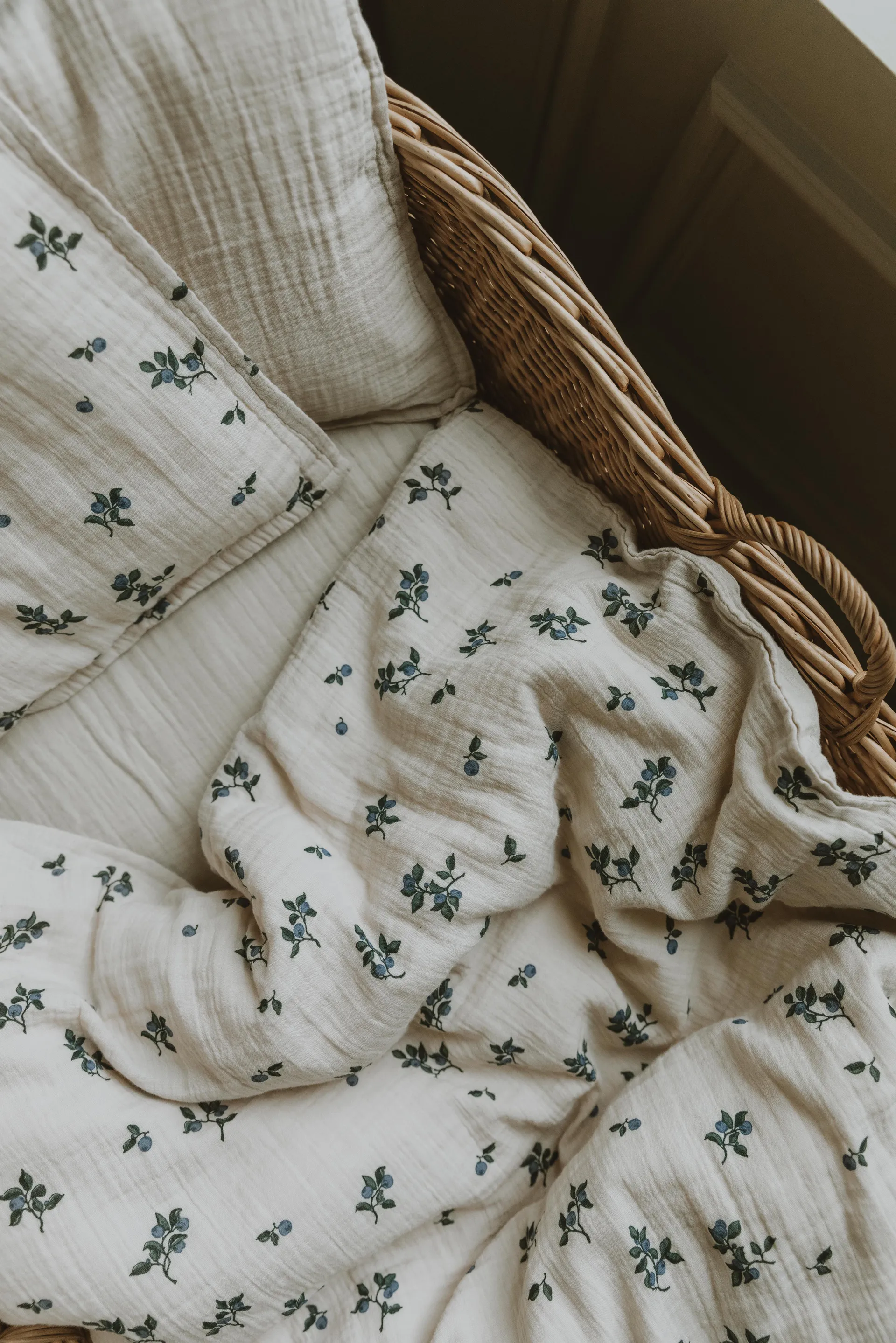 Blueberry Muslin bäddset baby, 70x80 cm/28x35 cm Garbo&Friends