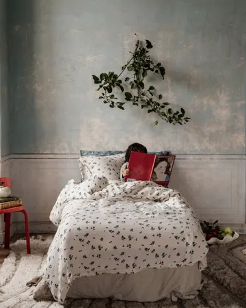 Blueberry Muslin påslakan - 140x200 cm - Garbo&Friends
