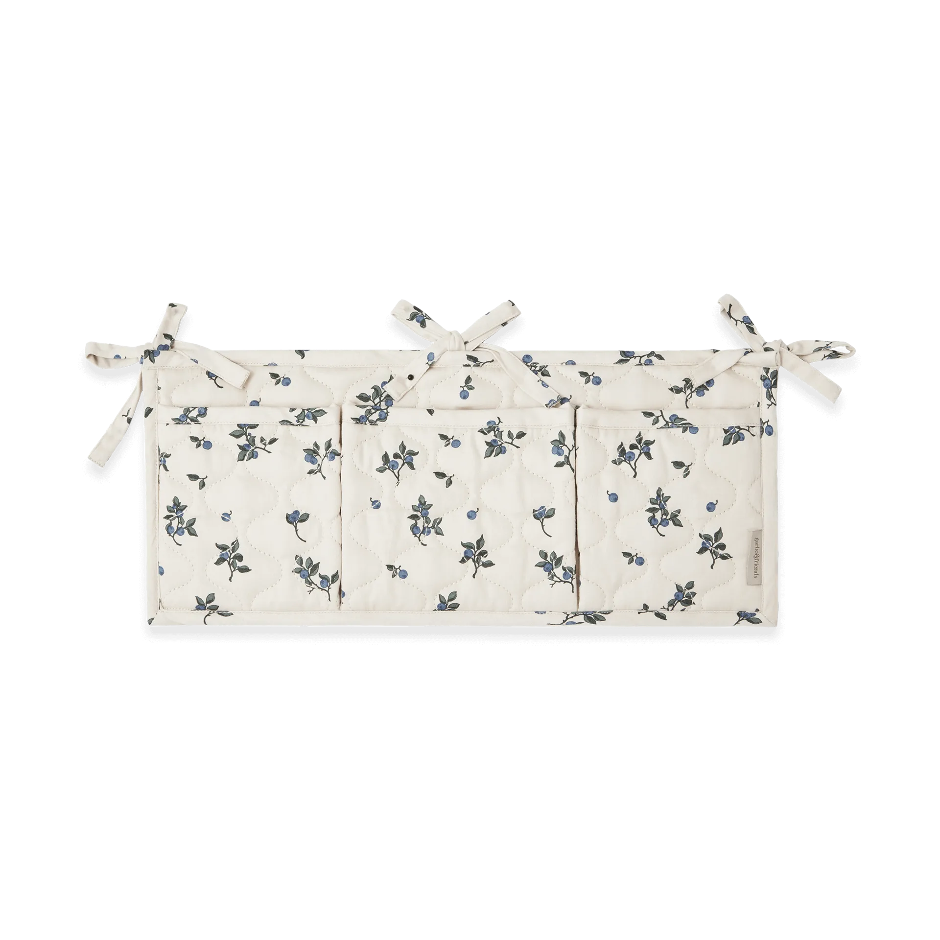 Blueberry satin quiltad sängficka, 18x43 cm Garbo&Friends