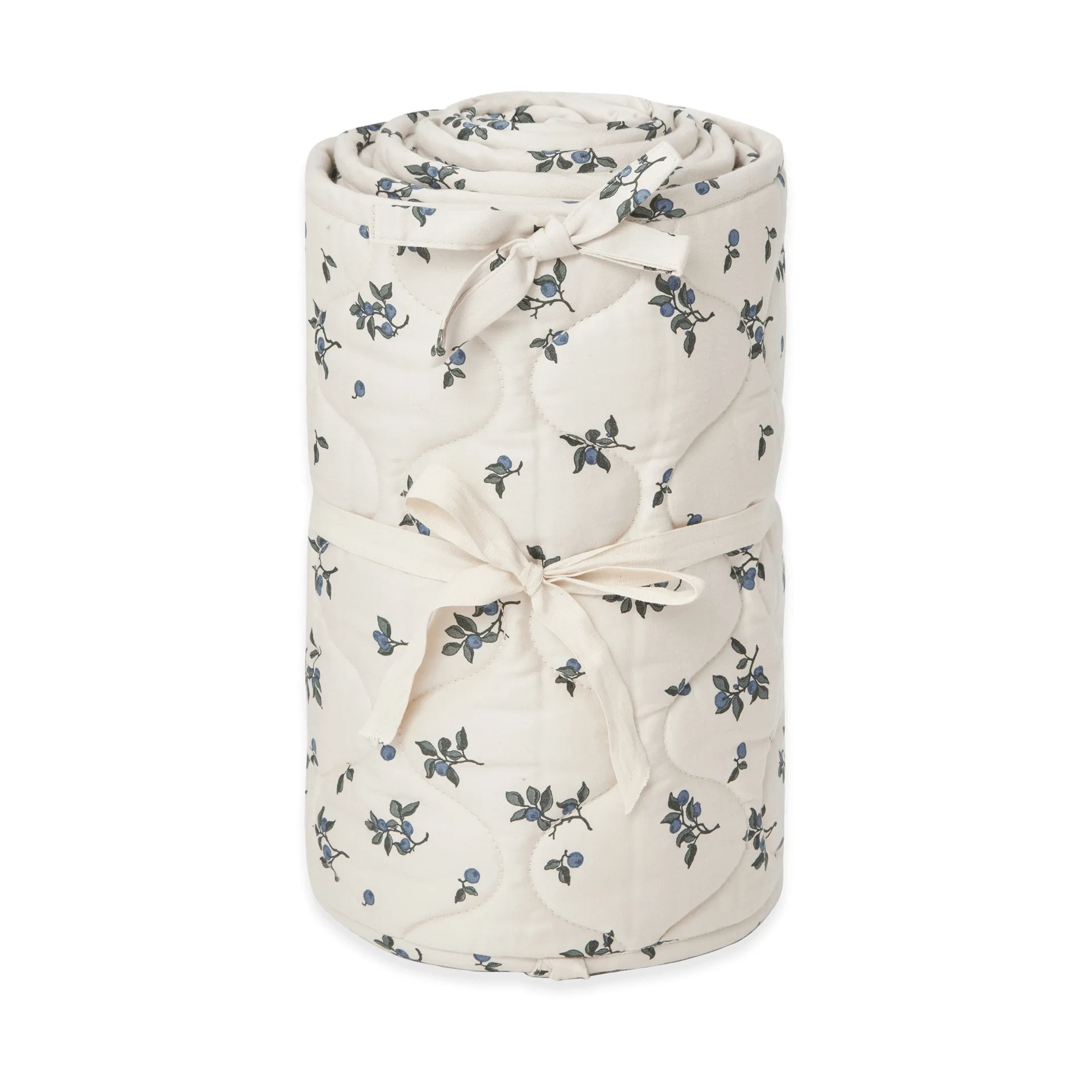 Blueberry satin quiltad spjälsängsskydd, 30x360 cm Garbo&Friends