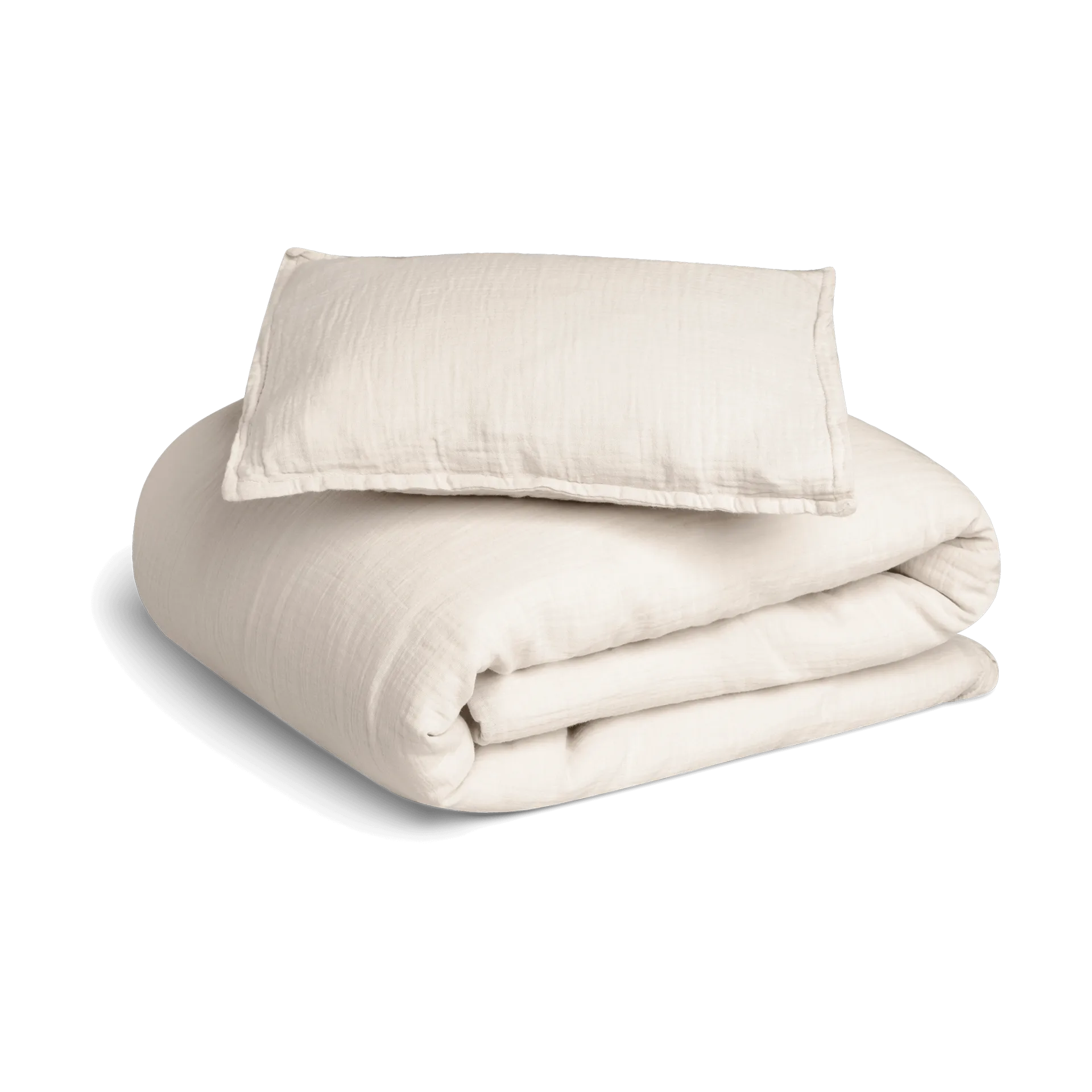 Eggshell Muslin bäddset junior, 100x130 cm/35x55 cm Garbo&Friends