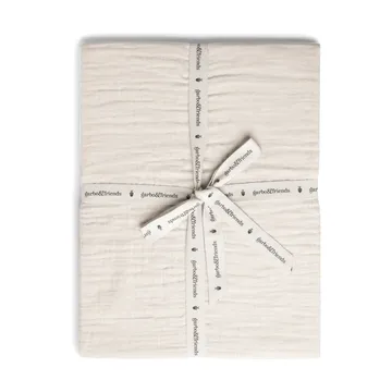 Eggshell Muslin dra-på-lakan - 140x200x30 cm - Garbo&Friends