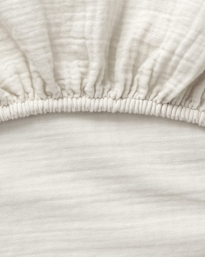 Eggshell Muslin dra-på-lakan, 160x200x30 cm Garbo&Friends