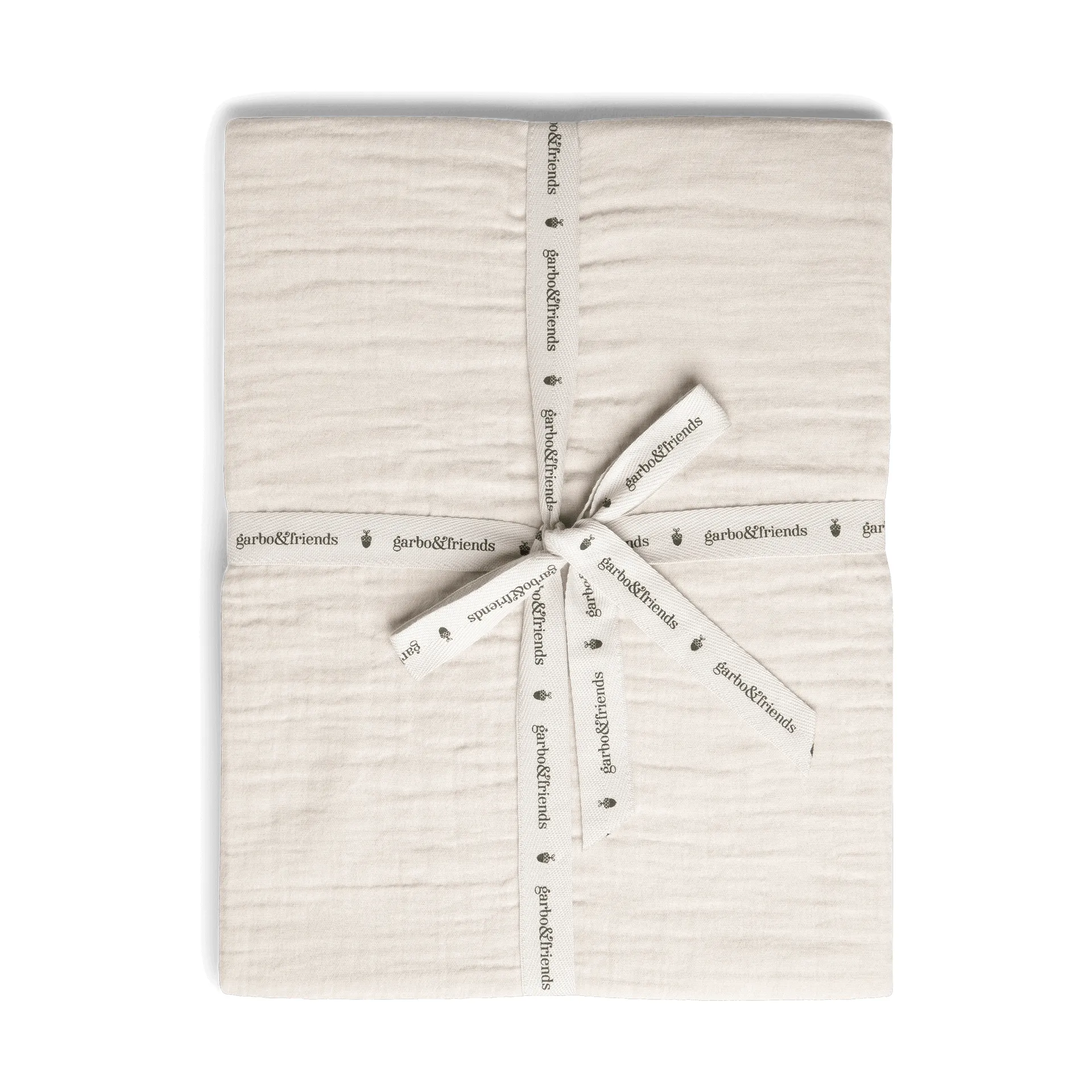 Eggshell Muslin dra-på-lakan, 60x120x20 cm Garbo&Friends