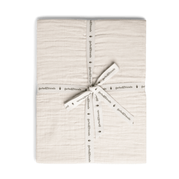 Eggshell Muslin dra-på-lakan - 60x120x20 cm - Garbo&Friends