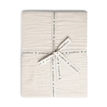 Eggshell Muslin dra-på-lakan - 90x200x30 cm - Garbo&Friends