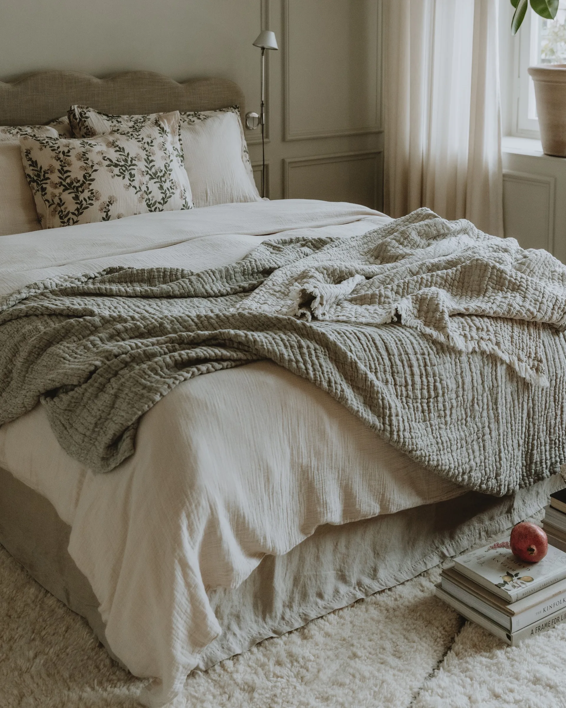 Eggshell Muslin påslakan dubbel, 220X220 cm Garbo&Friends