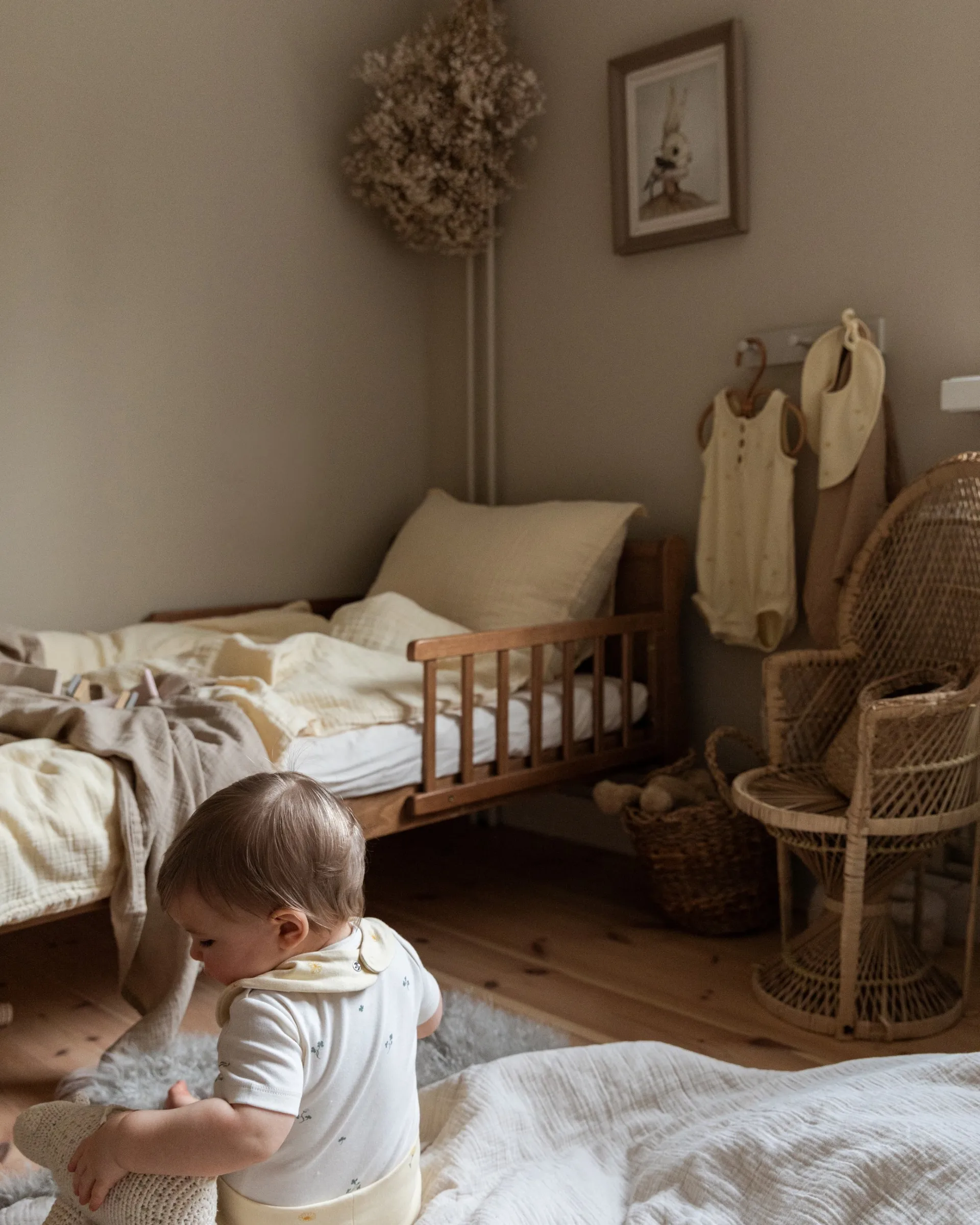 Eggshell Muslin vadderad filt, 100x140 cm Garbo&Friends