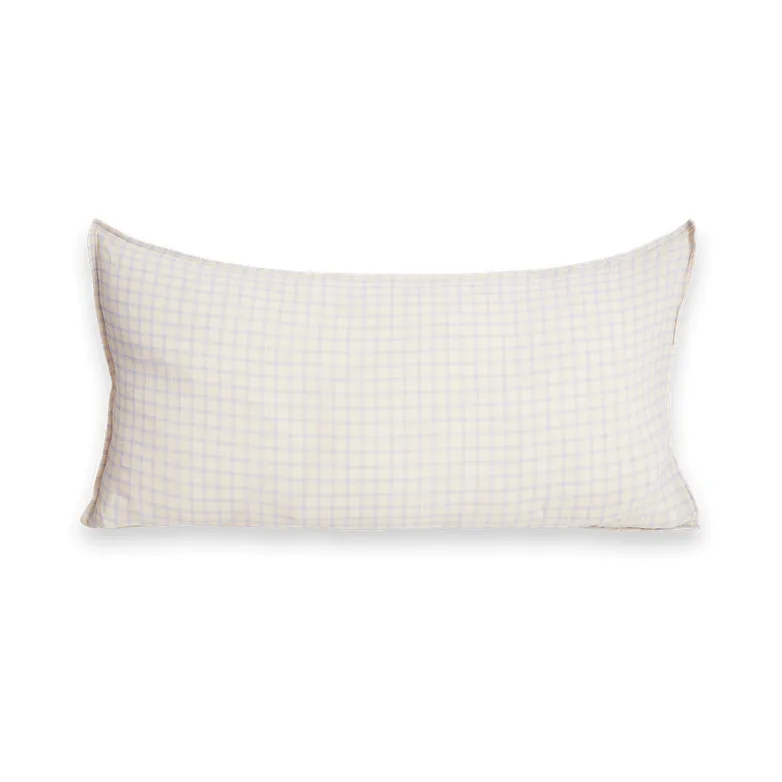 Garbo&Friends Gingham Sky Blue Muslin örngott 50x90 cm