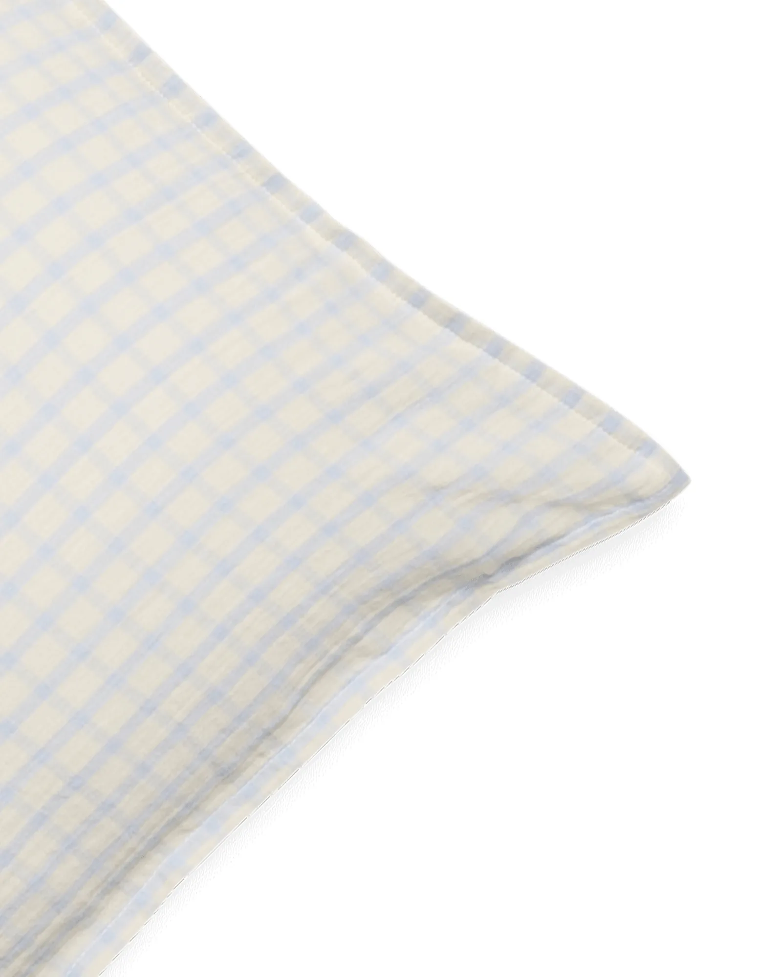 Gingham Sky Blue Muslin örngott, Sky 50x60 cm Garbo&Friends