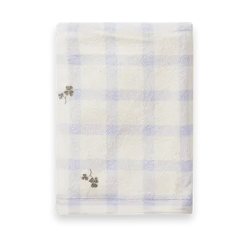 Gingham Sorrel Blue Terry badhandduk - 70x140 cm - Garbo&Friends